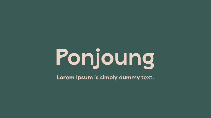 Ponjoung Font Family