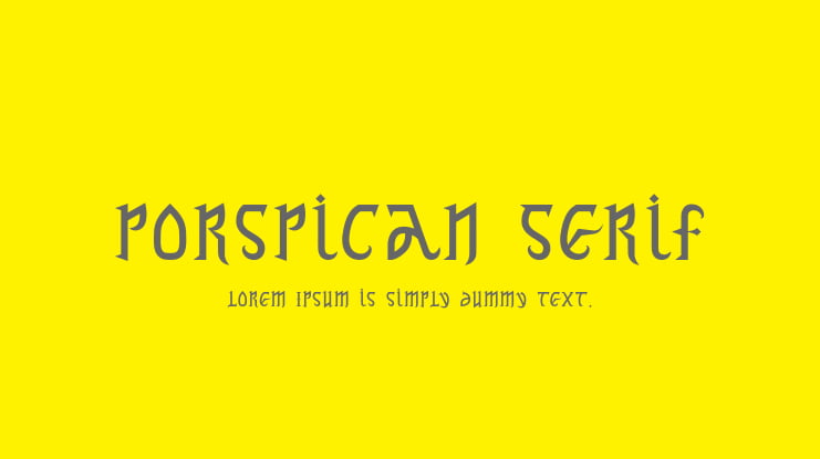 Porspican Serif Font