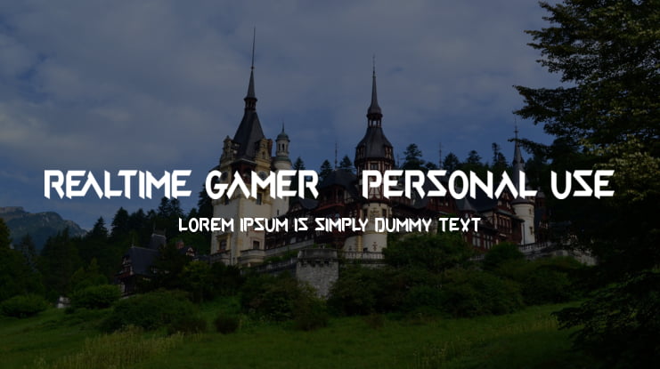 Realtime Gamer - Personal Use Font