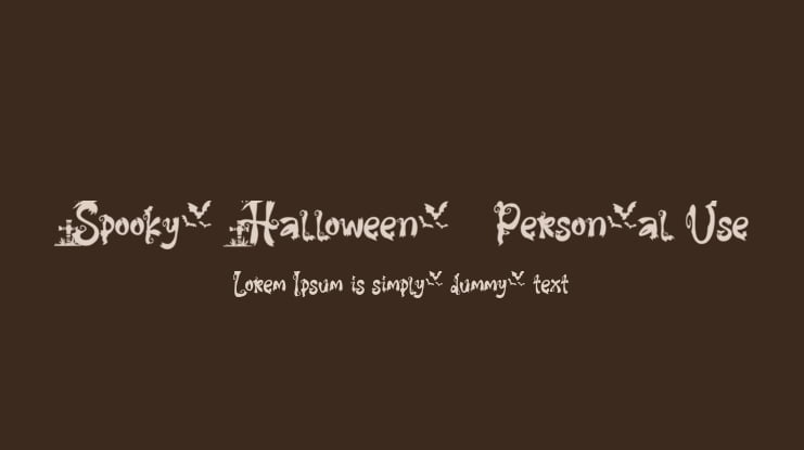 Spooky Halloween - Personal Use Font
