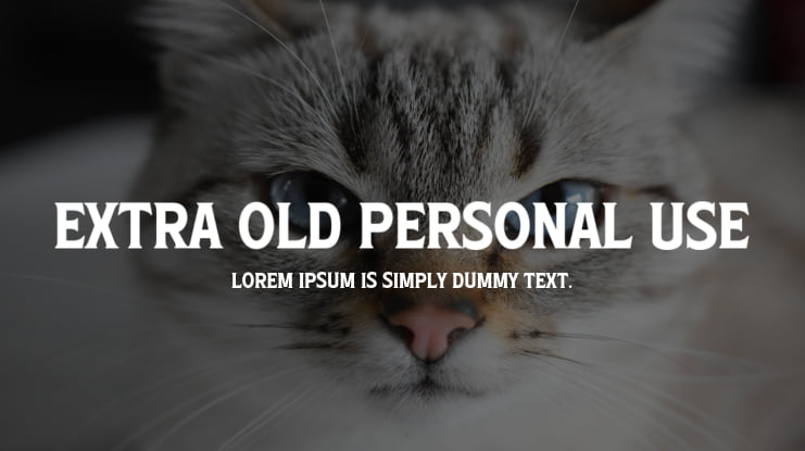 Extra Old PERSONAL USE Font