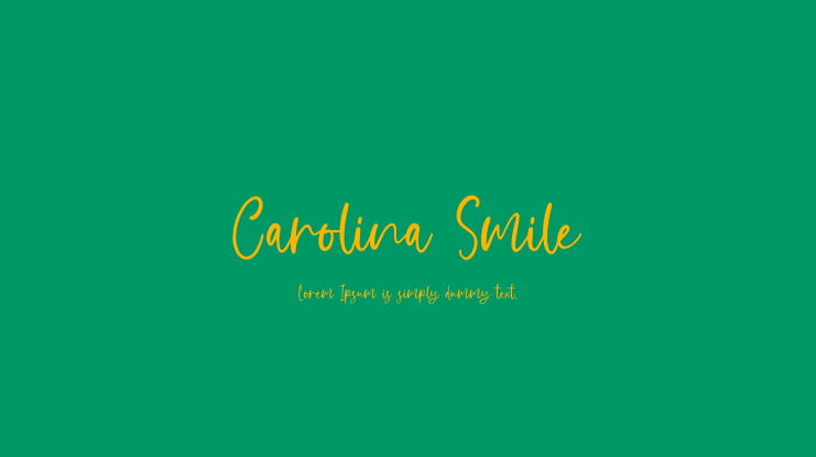 Carolina Smile Font