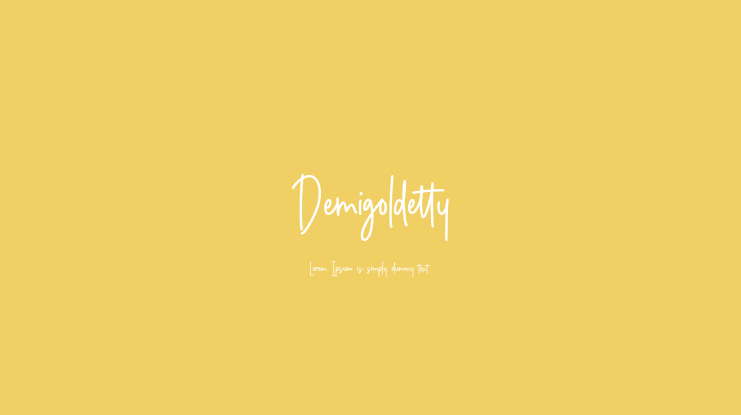 Demigoldetty Font