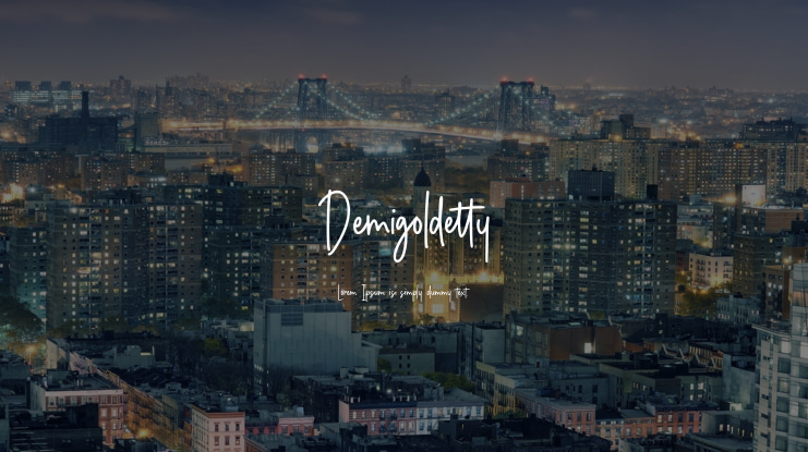 Demigoldetty Font