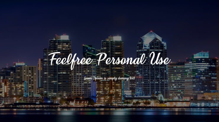 Feelfree Personal Use Font