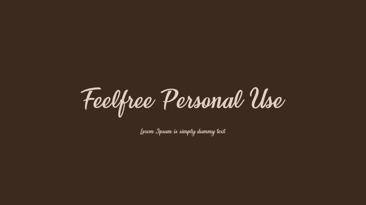 Feelfree Personal Use Font