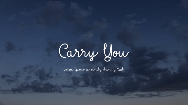 Carry You Font