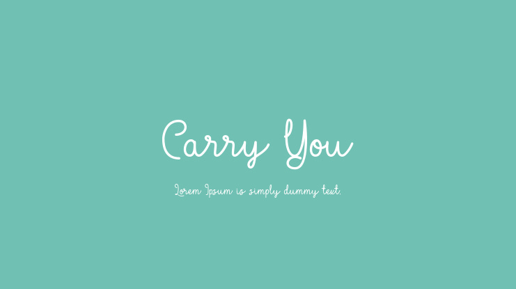 Carry You Font