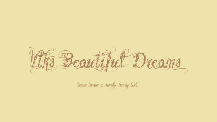 Vtks Beautiful Dreams Font