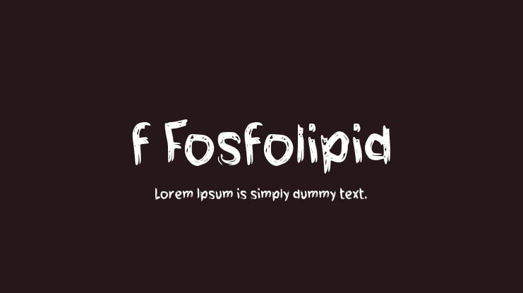 f Fosfolipid Font