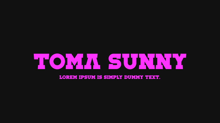 Toma Sunny Font