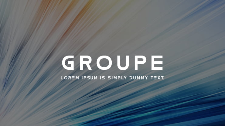 GROUPE Font