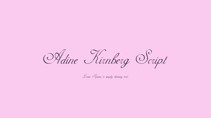 Adine Kirnberg Script Font
