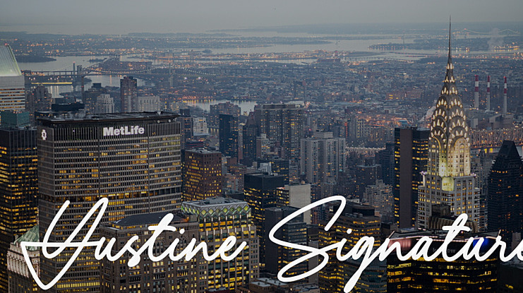 Yustine Signature Font