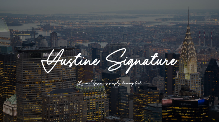 Yustine Signature Font