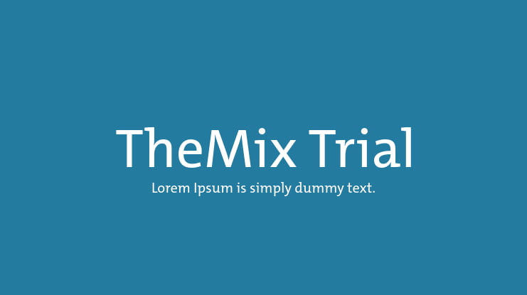 TheMix Trial Font Family