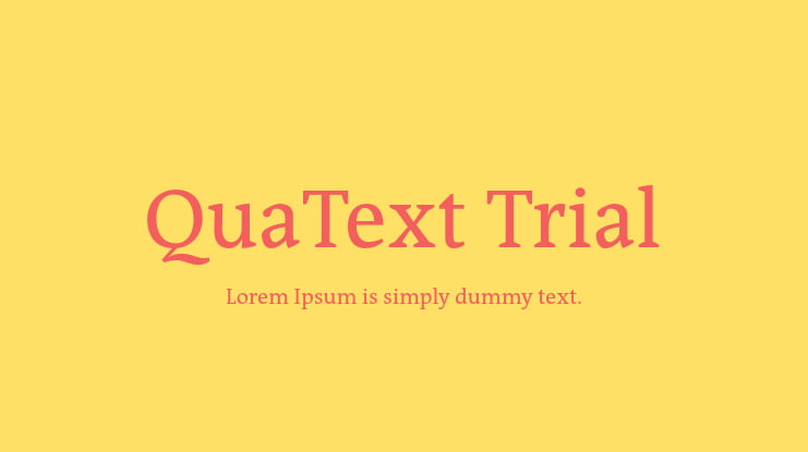 QuaText Trial Font Family