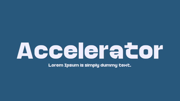 Accelerator Font