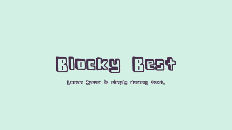 Blocky Best Font