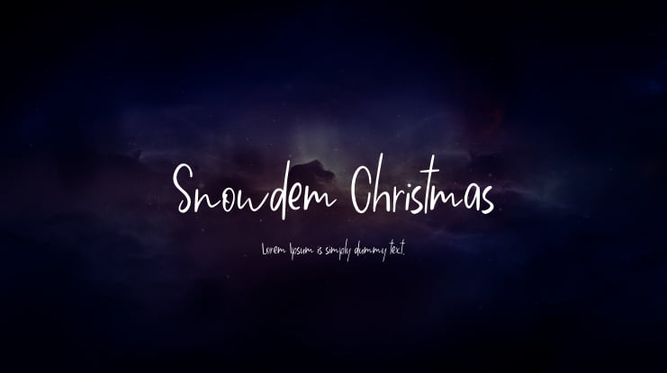 Snowdem Christmas Font Family
