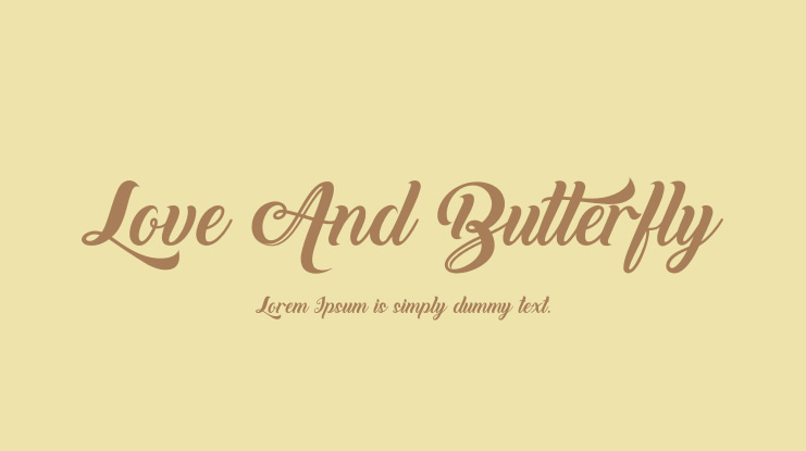 Love And Butterfly Font
