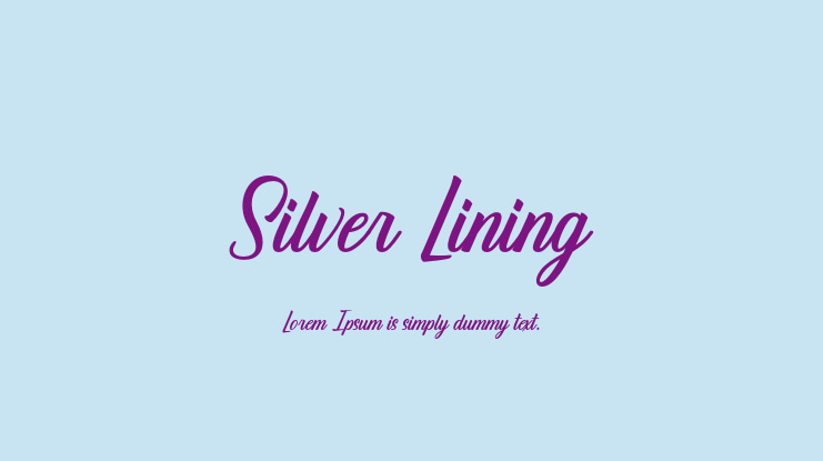Silver Lining Font
