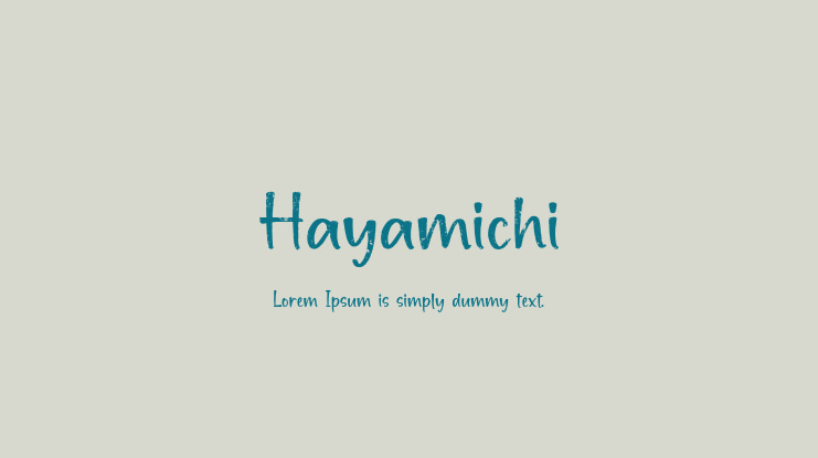Hayamichi Font