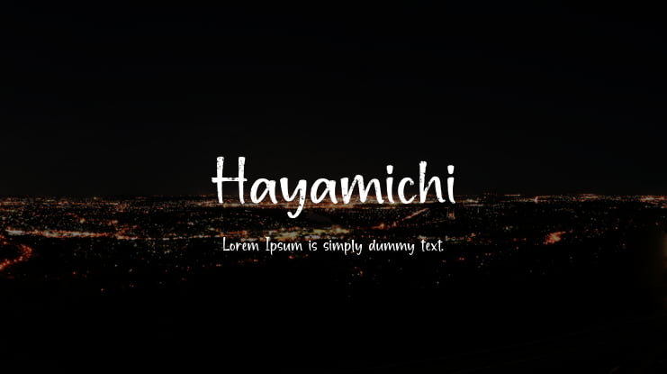 Hayamichi Font