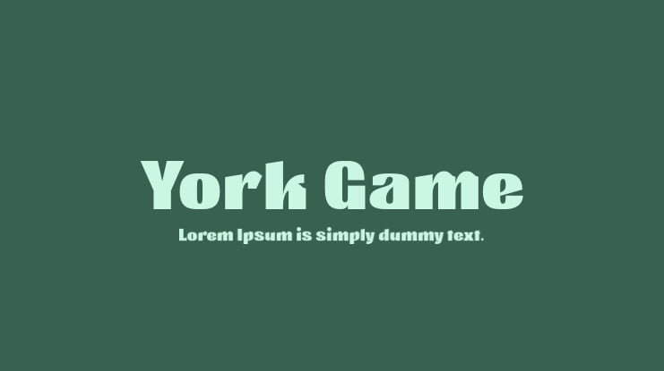 York Game Font