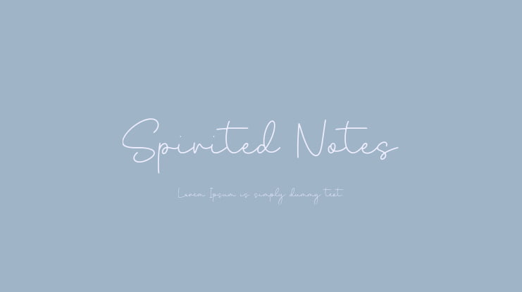 Spirited Notes Font