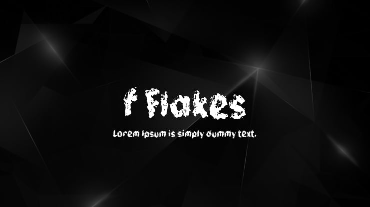 f Flakes Font