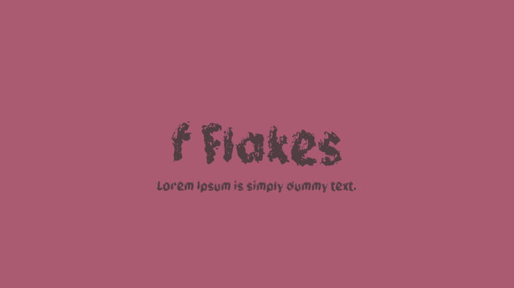 f Flakes Font