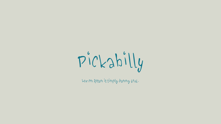 Pickabilly Font