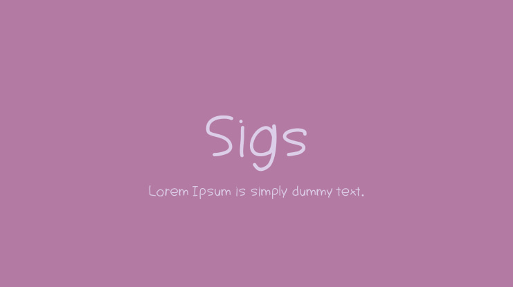 Sigs Font