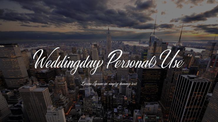 Weddingday Personal Use Font