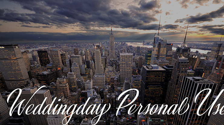 Weddingday Personal Use Font