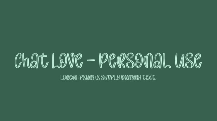 Chat Love - Personal Use Font