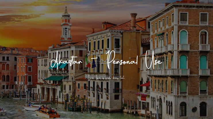 Akastar - Personal Use Font