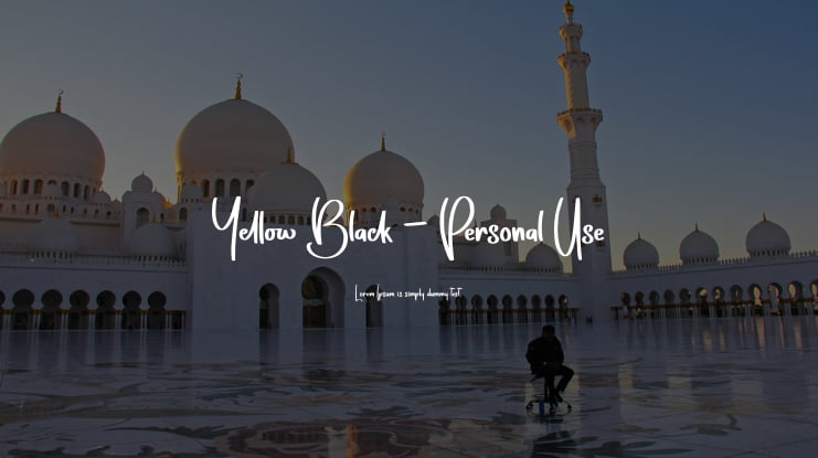 Yellow Black - Personal Use Font