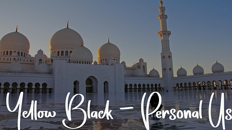 Yellow Black - Personal Use Font