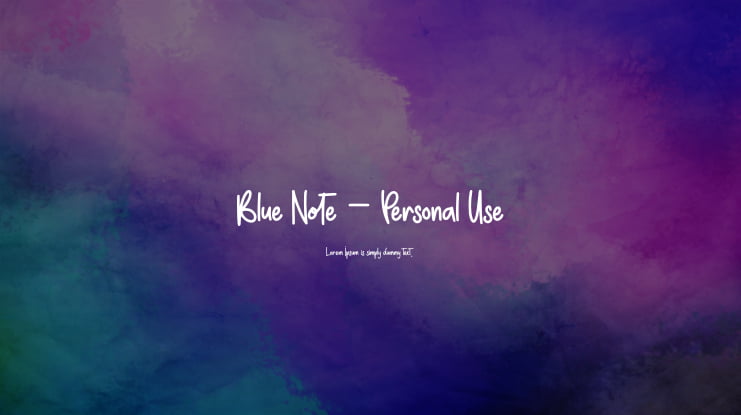 Blue Note - Personal Use Font