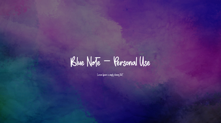 Blue Note - Personal Use Font