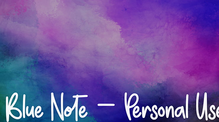 Blue Note - Personal Use Font