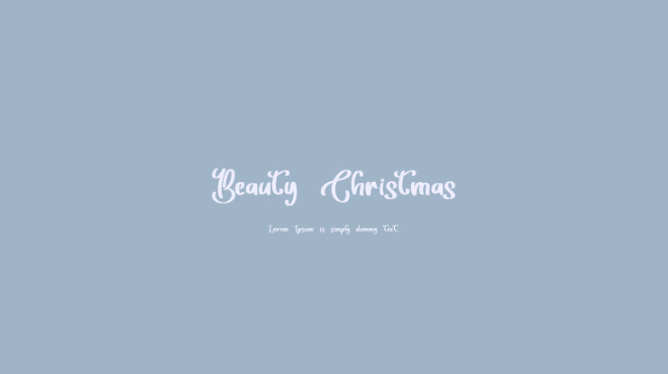 Beauty Christmas Font