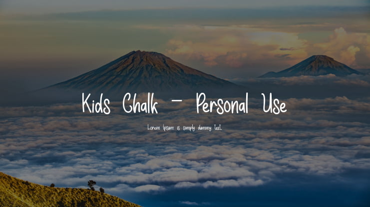 Kids Chalk - Personal Use Font