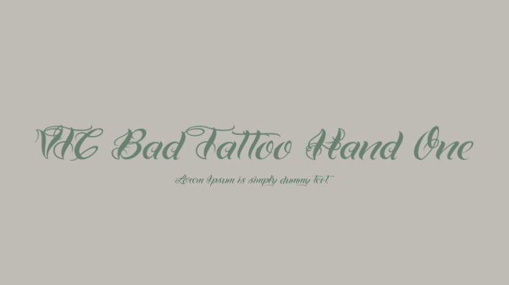 VTC Bad Tattoo Hand One Font