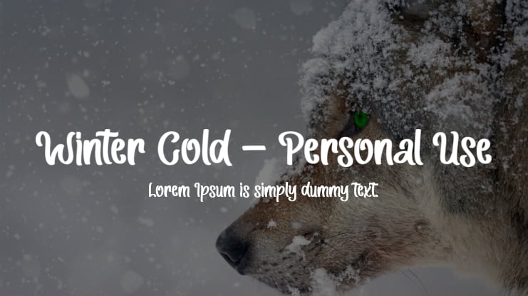 Winter Cold - Personal Use Font