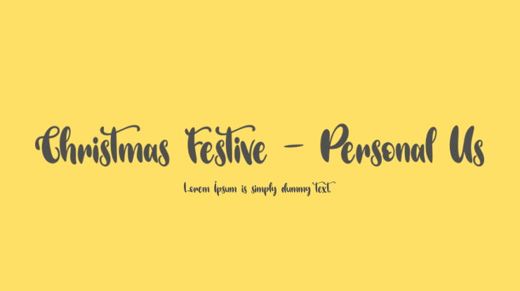 Christmas Festive - Personal Us Font