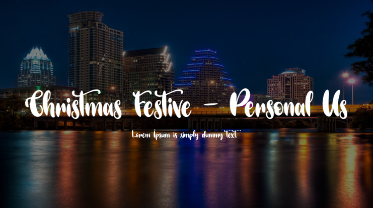 Christmas Festive - Personal Us Font
