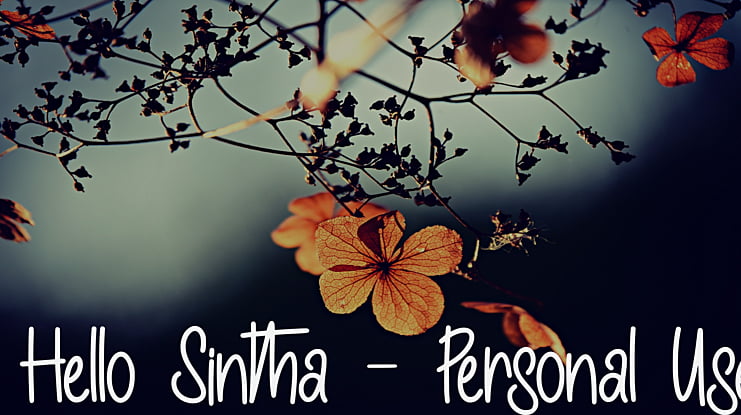 Hello Sintha - Personal Use Font